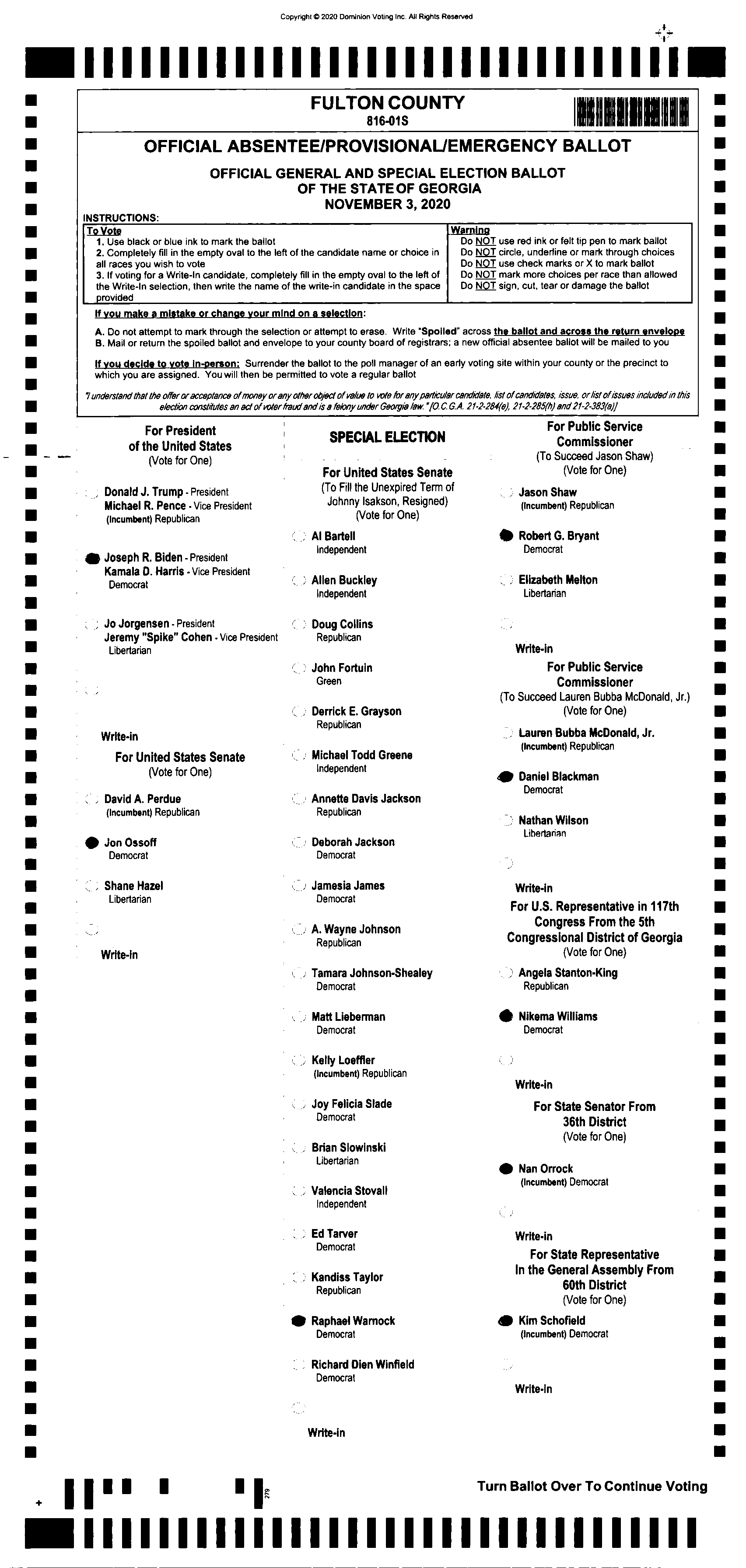 Doubled Ballot